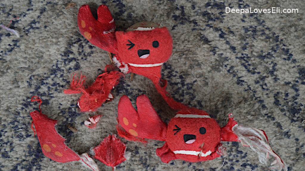 destroyed crab toys
